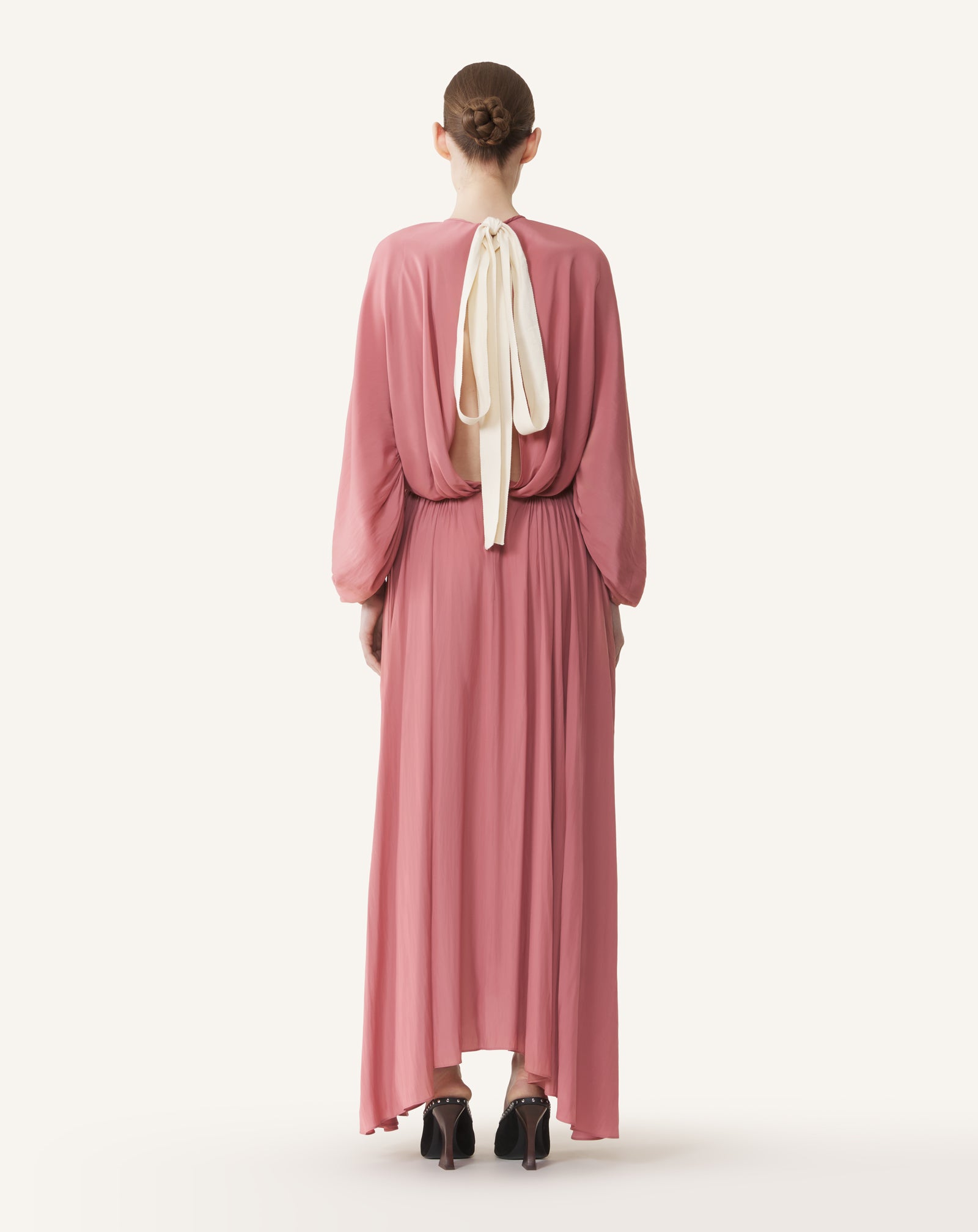 FITTED CHARMEUSE DRESS - Image 4