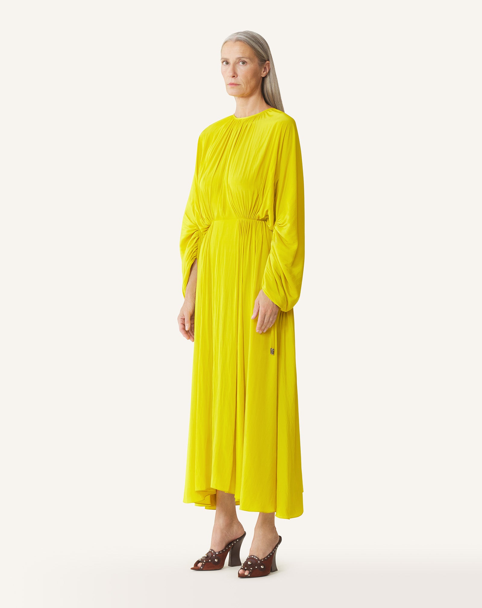 FITTED CHARMEUSE DRESS - Image 3