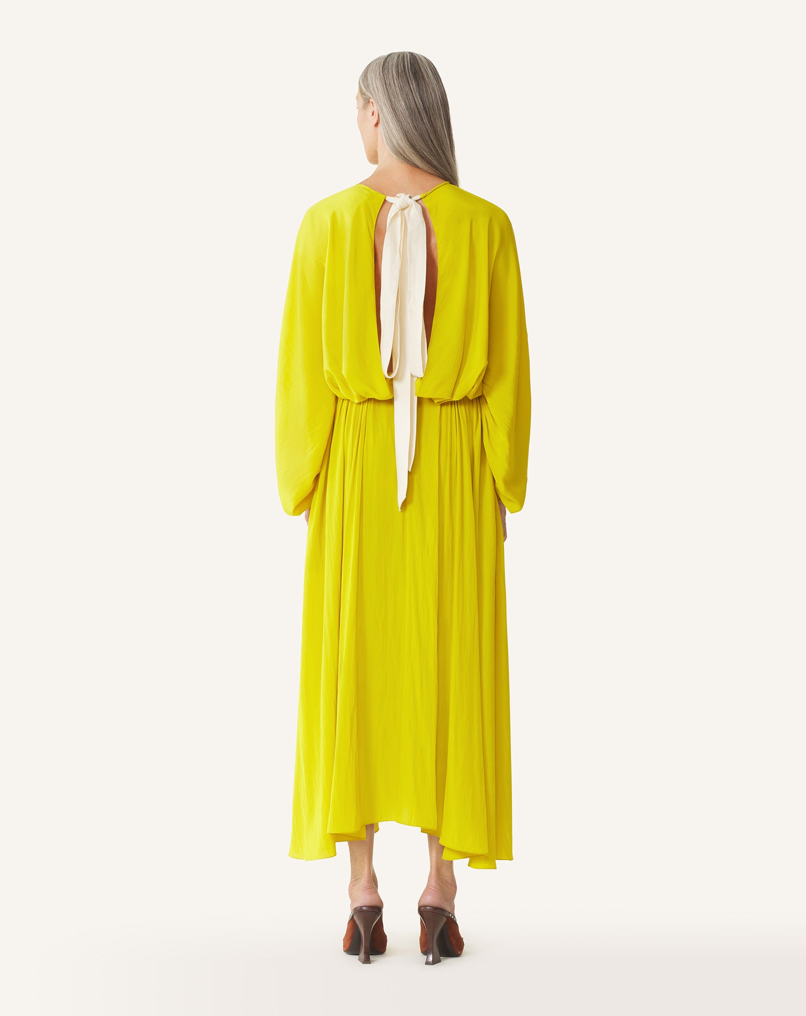 FITTED CHARMEUSE DRESS - Image 4