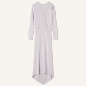 LONG SILK DRESS WITH BACK TIE
