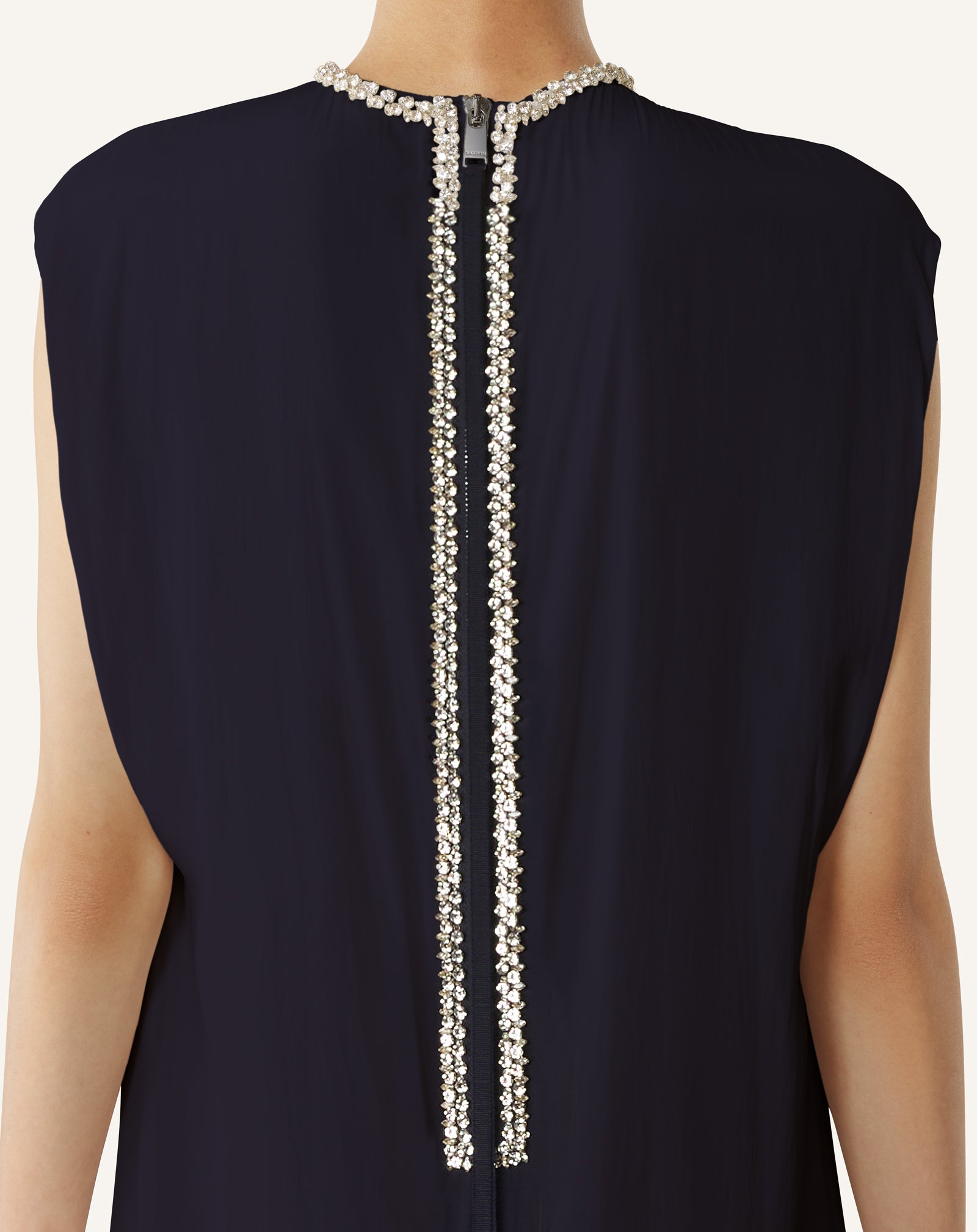 EMBROIDERED DRESS IN CHARMEUSE - Image 6