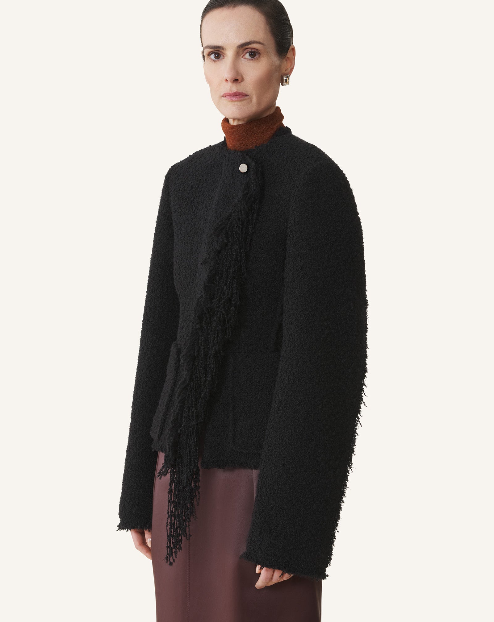 ASYMMETRICAL JACKET IN BOUCL?? WOOL - Image 3