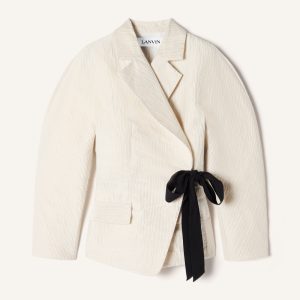 BELTED JACQUARD JACKET