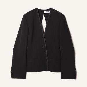 SILK AND VISCOSE OPEN-BACK JACKET