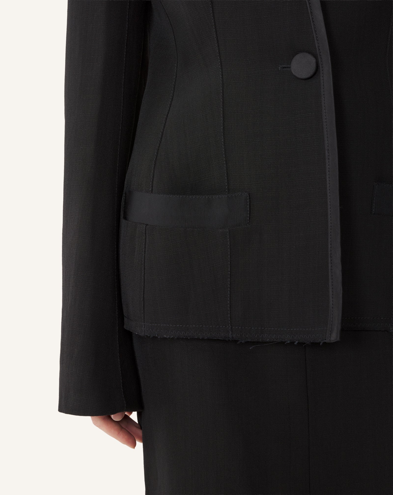 SILK AND VISCOSE OPEN-BACK JACKET - Image 5
