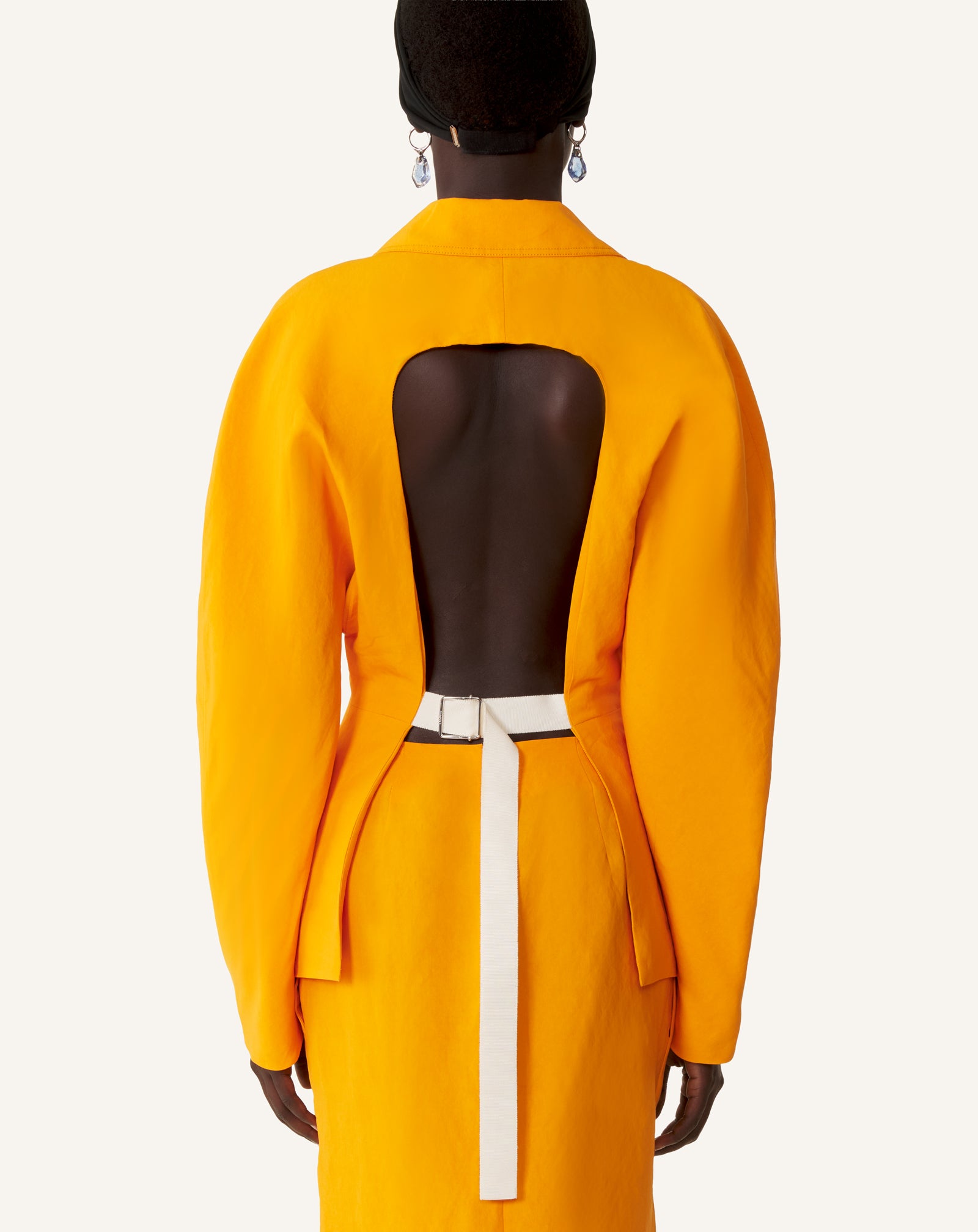 PAPER AND VISCOSE OPEN-BACK JACKET - Image 2
