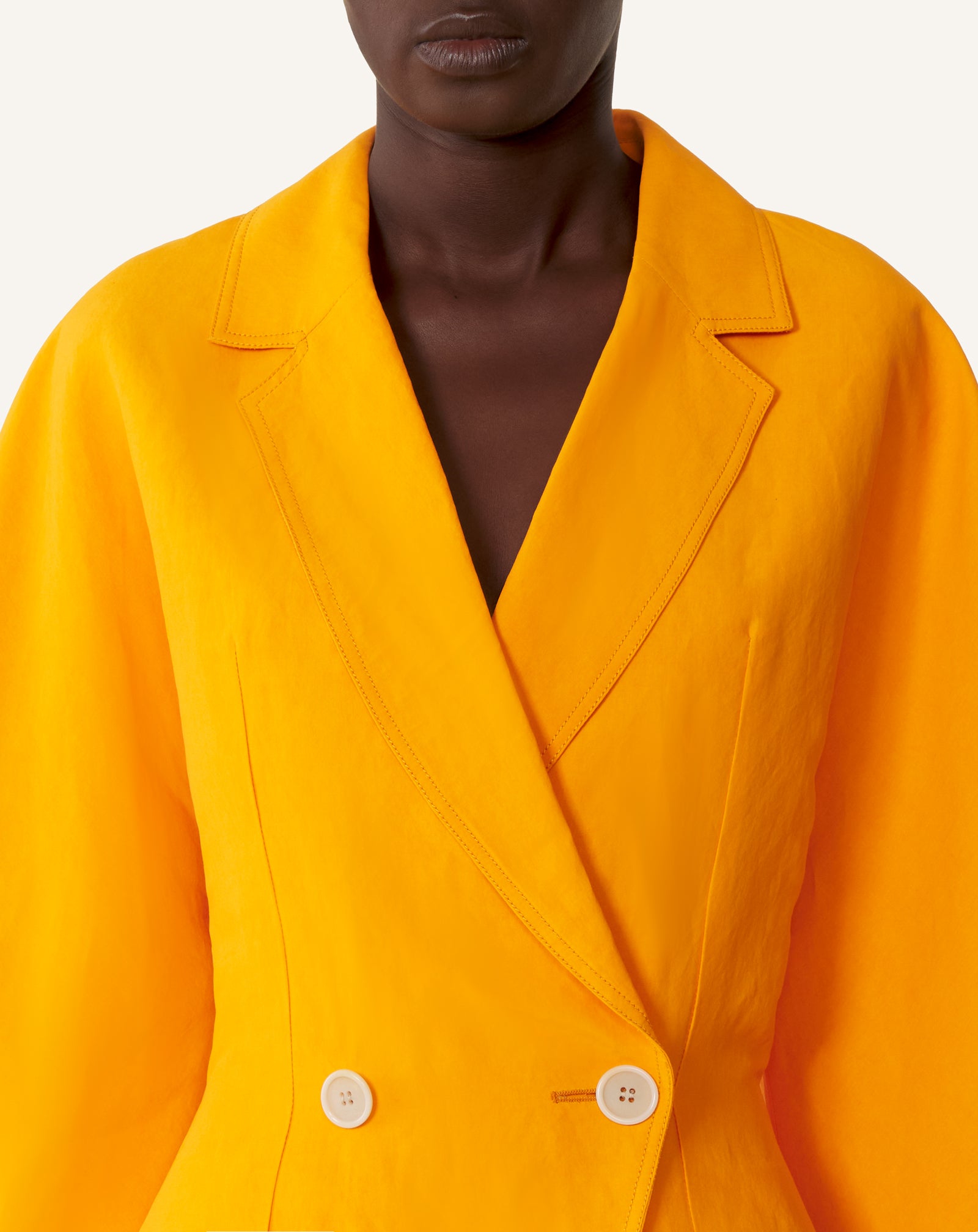 PAPER AND VISCOSE OPEN-BACK JACKET - Image 5