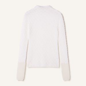HIGH-NECK TOP IN WOOL AND MOHAIR