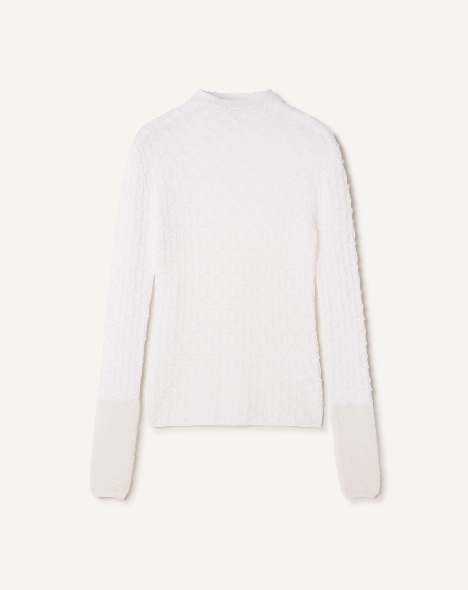 HIGH-NECK TOP IN WOOL AND MOHAIR