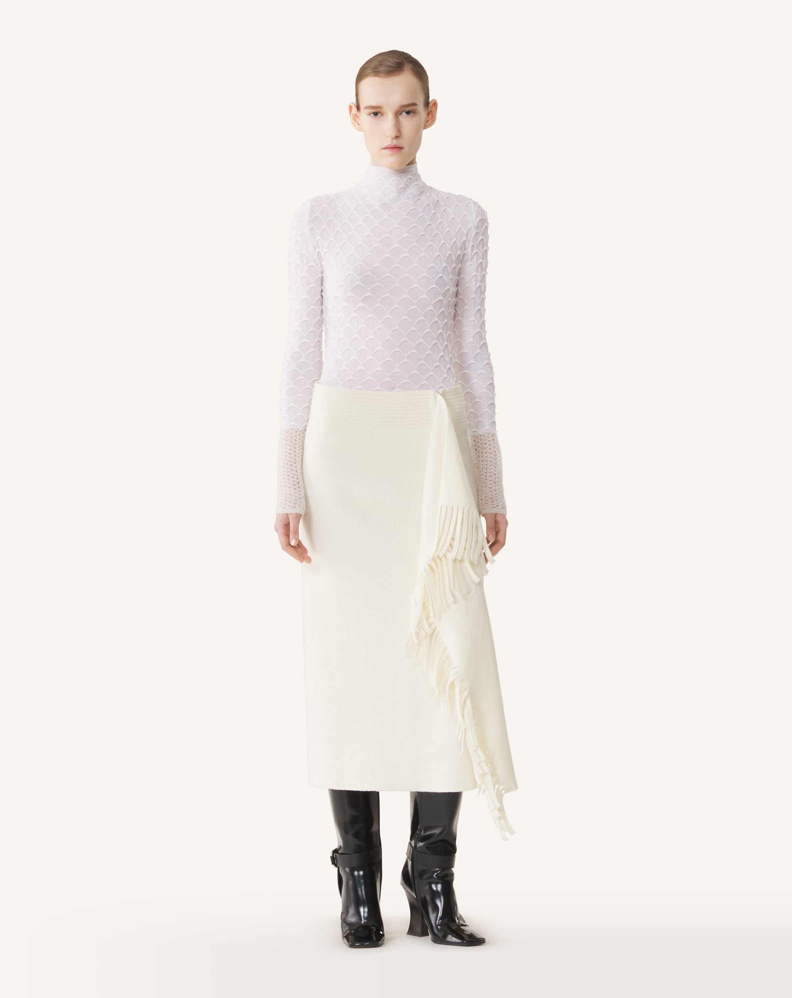 HIGH-NECK TOP IN WOOL AND MOHAIR - Image 2