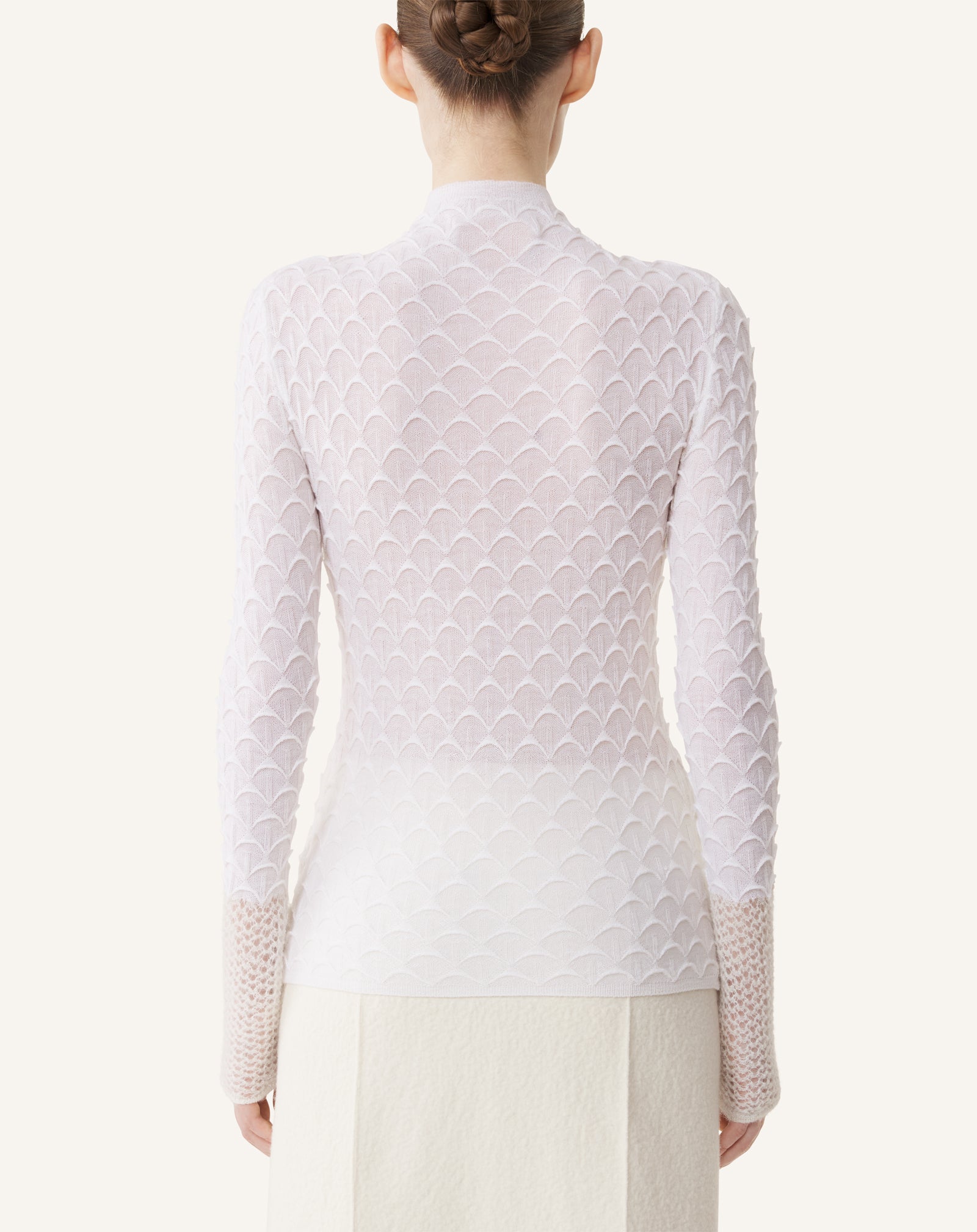 HIGH-NECK TOP IN WOOL AND MOHAIR - Image 4