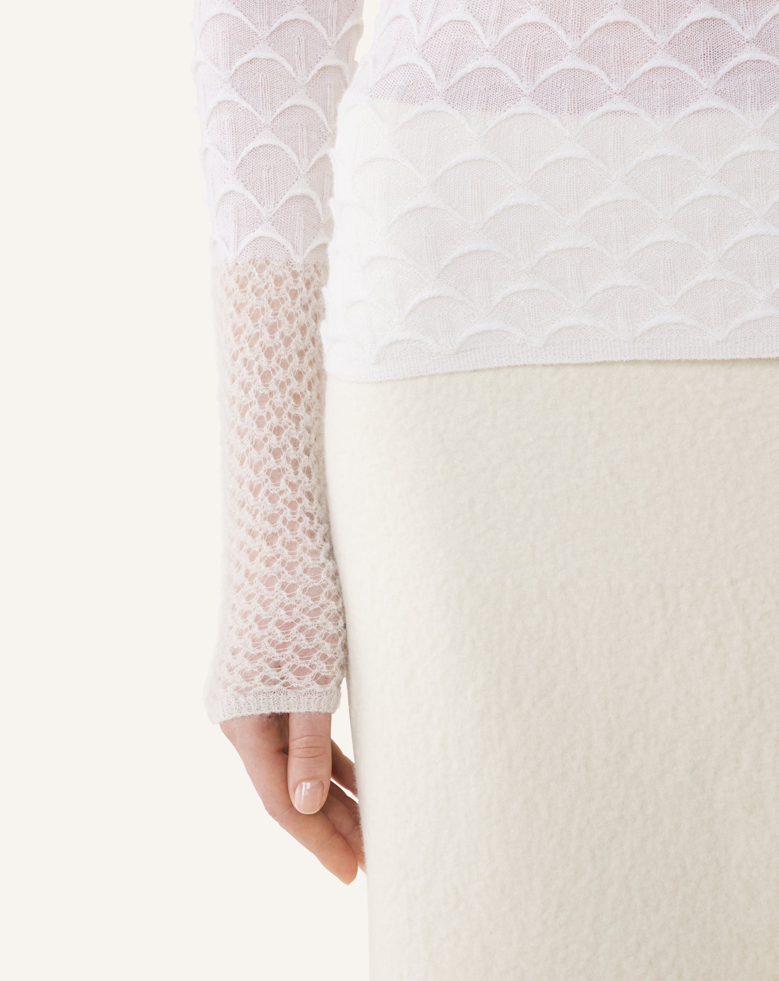 HIGH-NECK TOP IN WOOL AND MOHAIR - Image 5