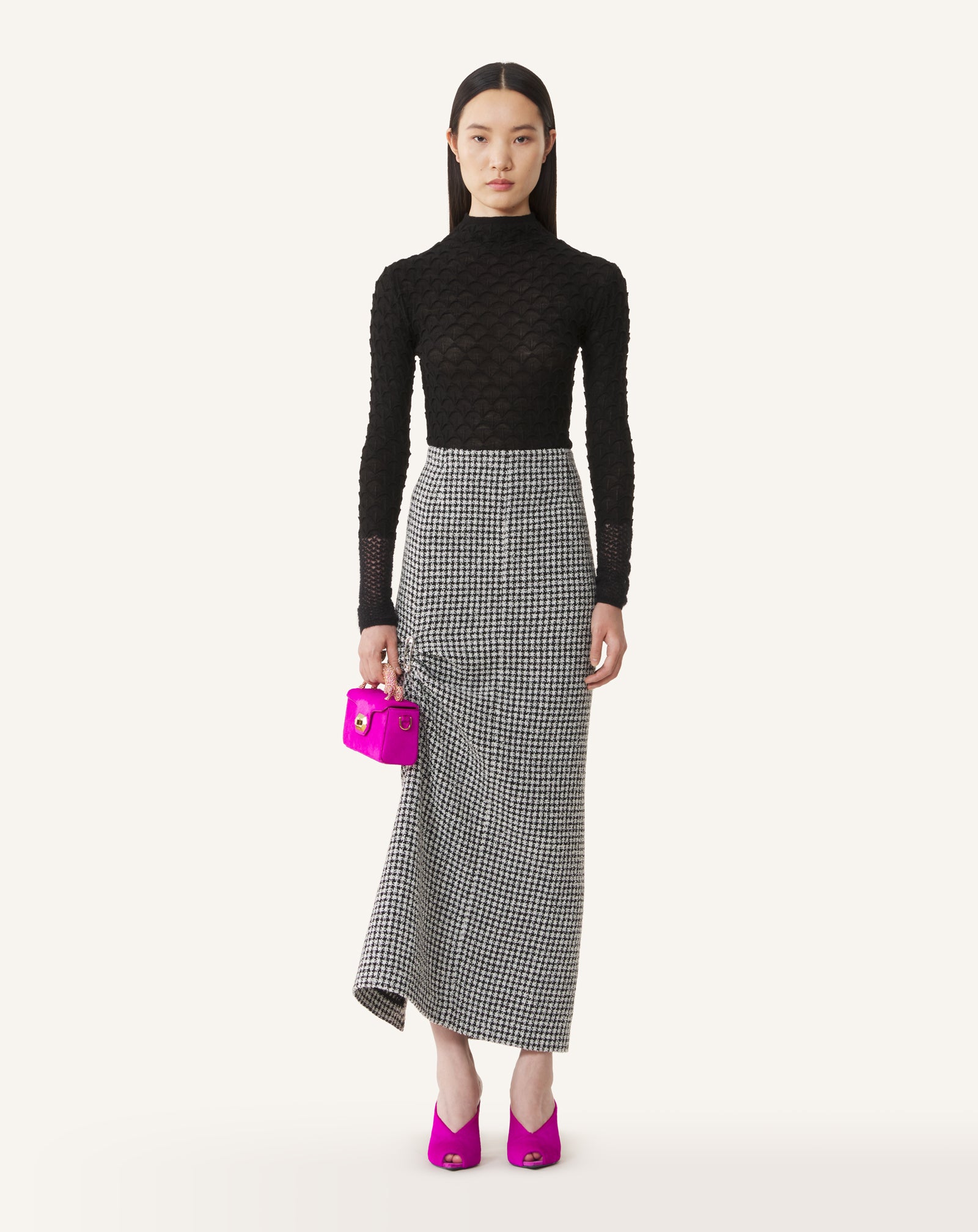 HIGH-NECK TOP IN WOOL AND MOHAIR - Image 2