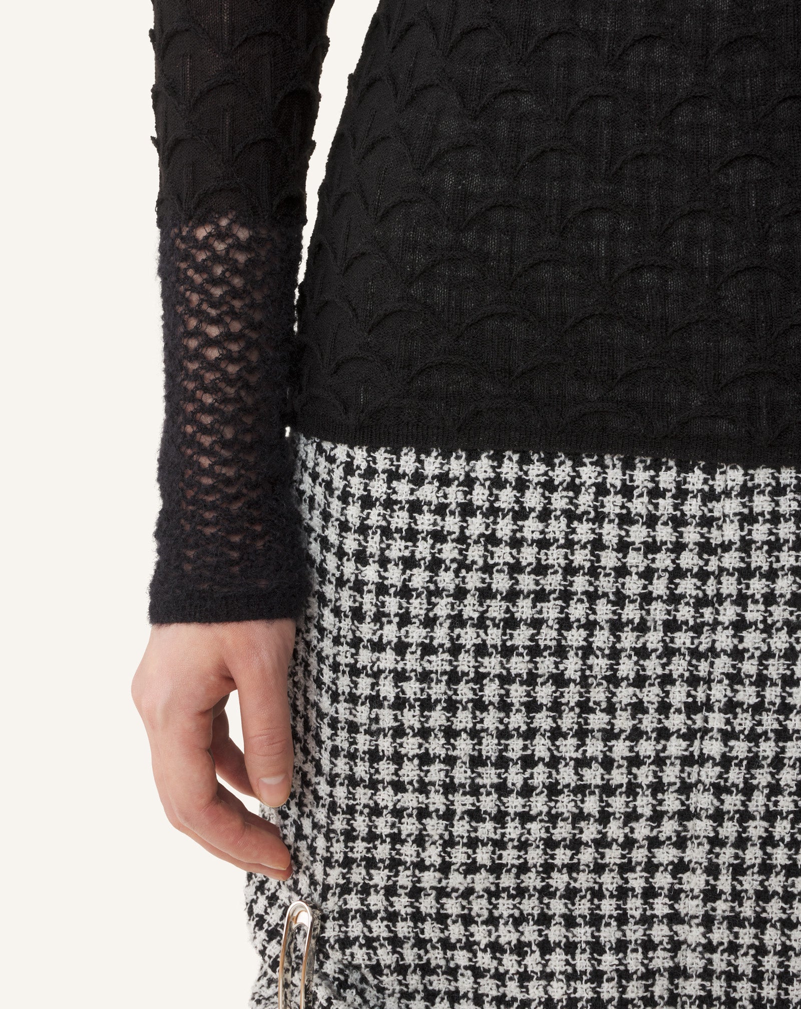 HIGH-NECK TOP IN WOOL AND MOHAIR - Image 5