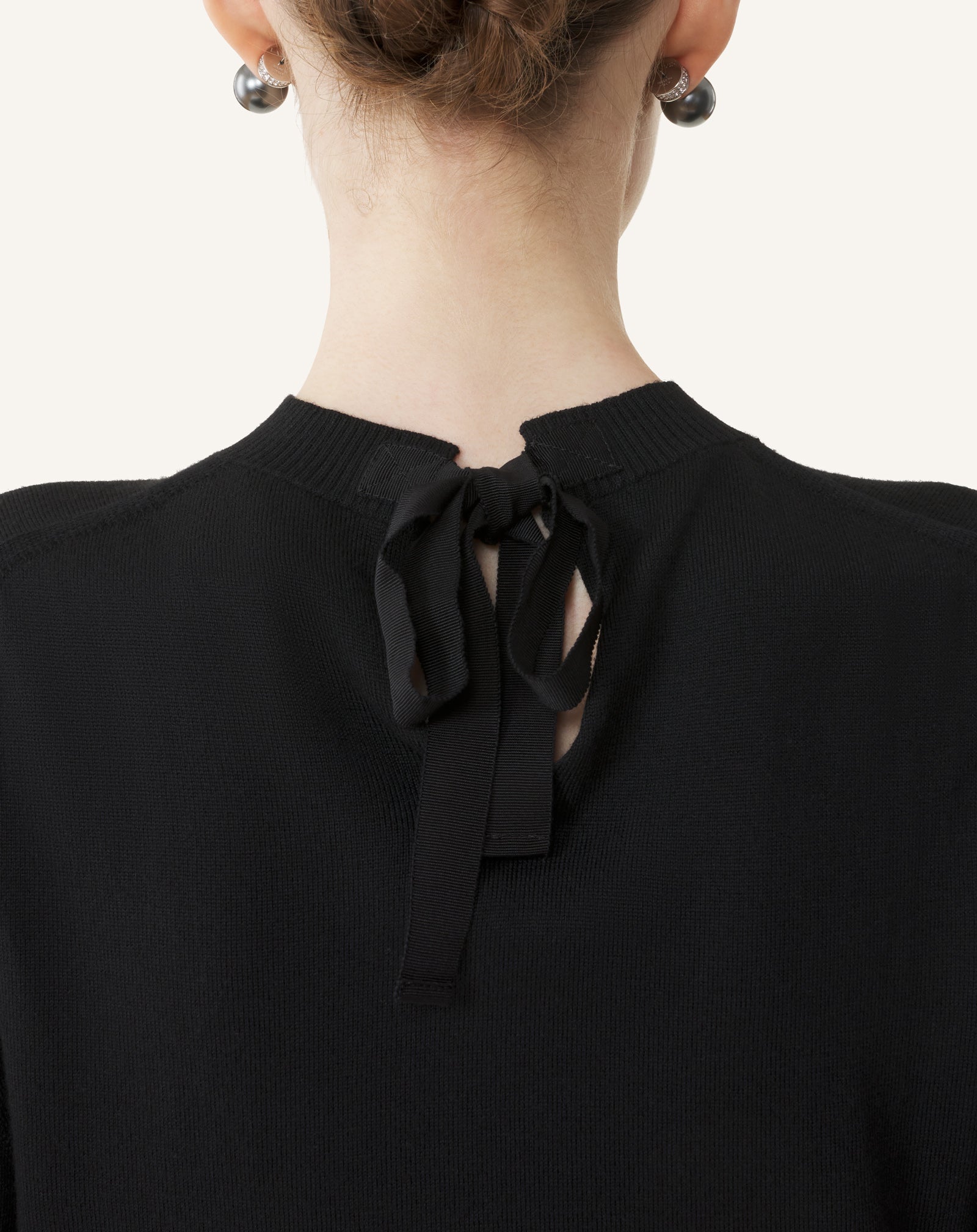 MERINO SWEATER WITH GROSGRAIN DETAIL - Image 5