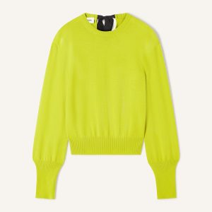 WOOL SWEATER WITH GROS GRAIN DETAIL