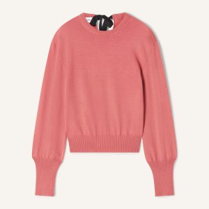 WOOL SWEATER WITH GROS GRAIN DETAIL