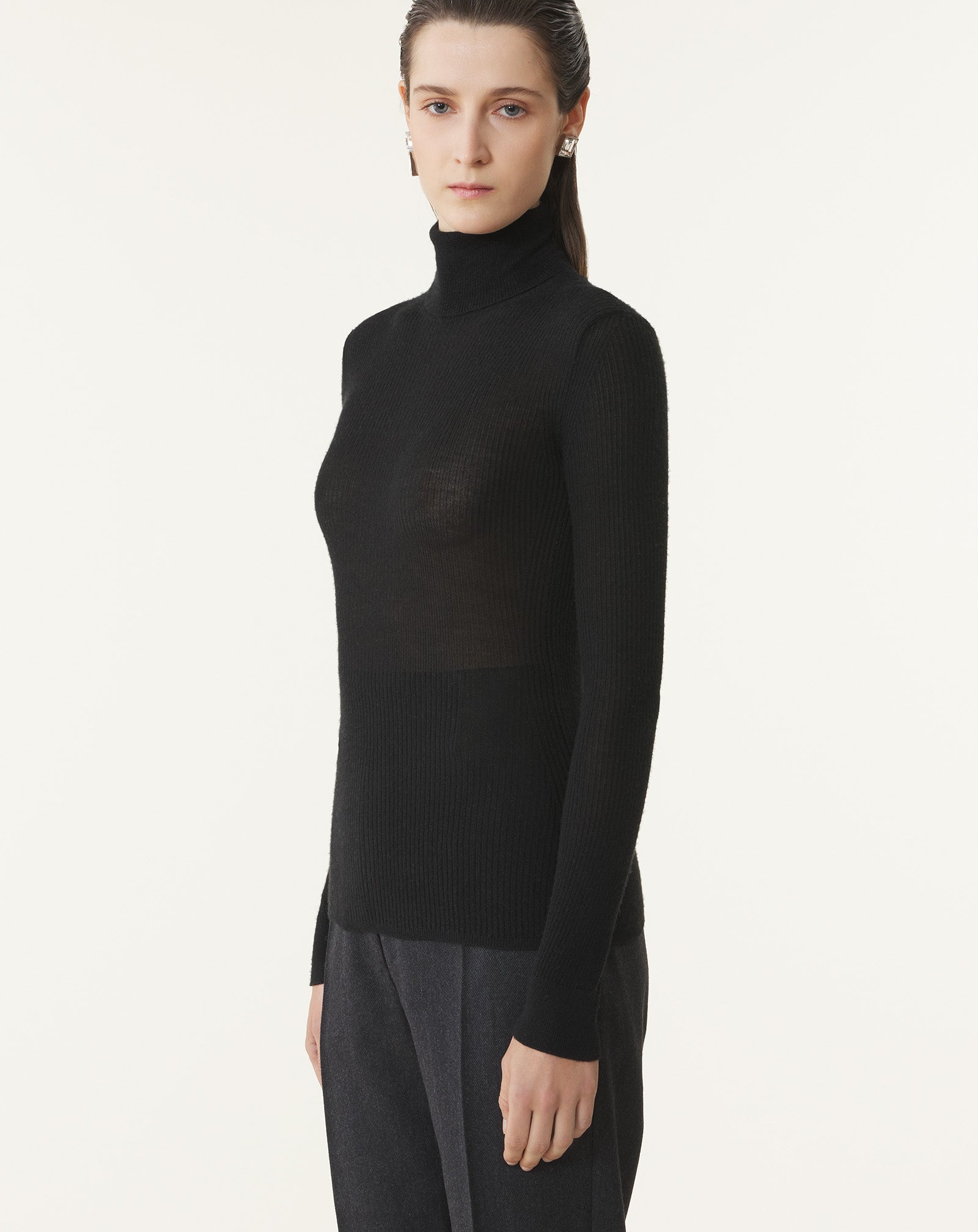 MERINO WOOL AND SILK TURTLENECK SWEATER - Image 3