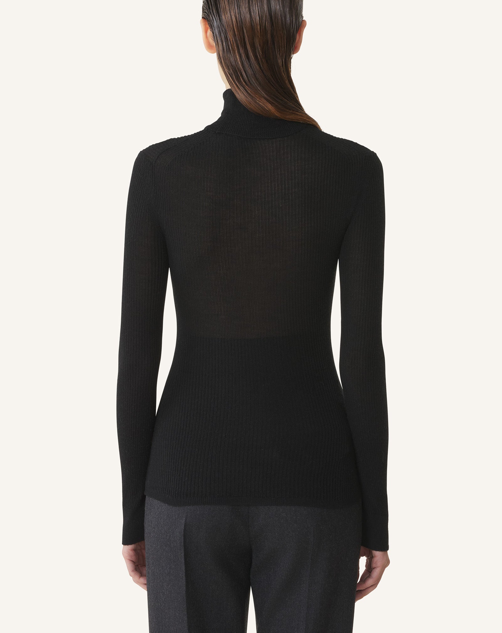 MERINO WOOL AND SILK TURTLENECK SWEATER - Image 4
