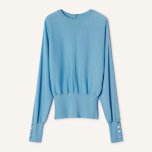 FITTED-WAIST MERINO WOOL SWEATER
