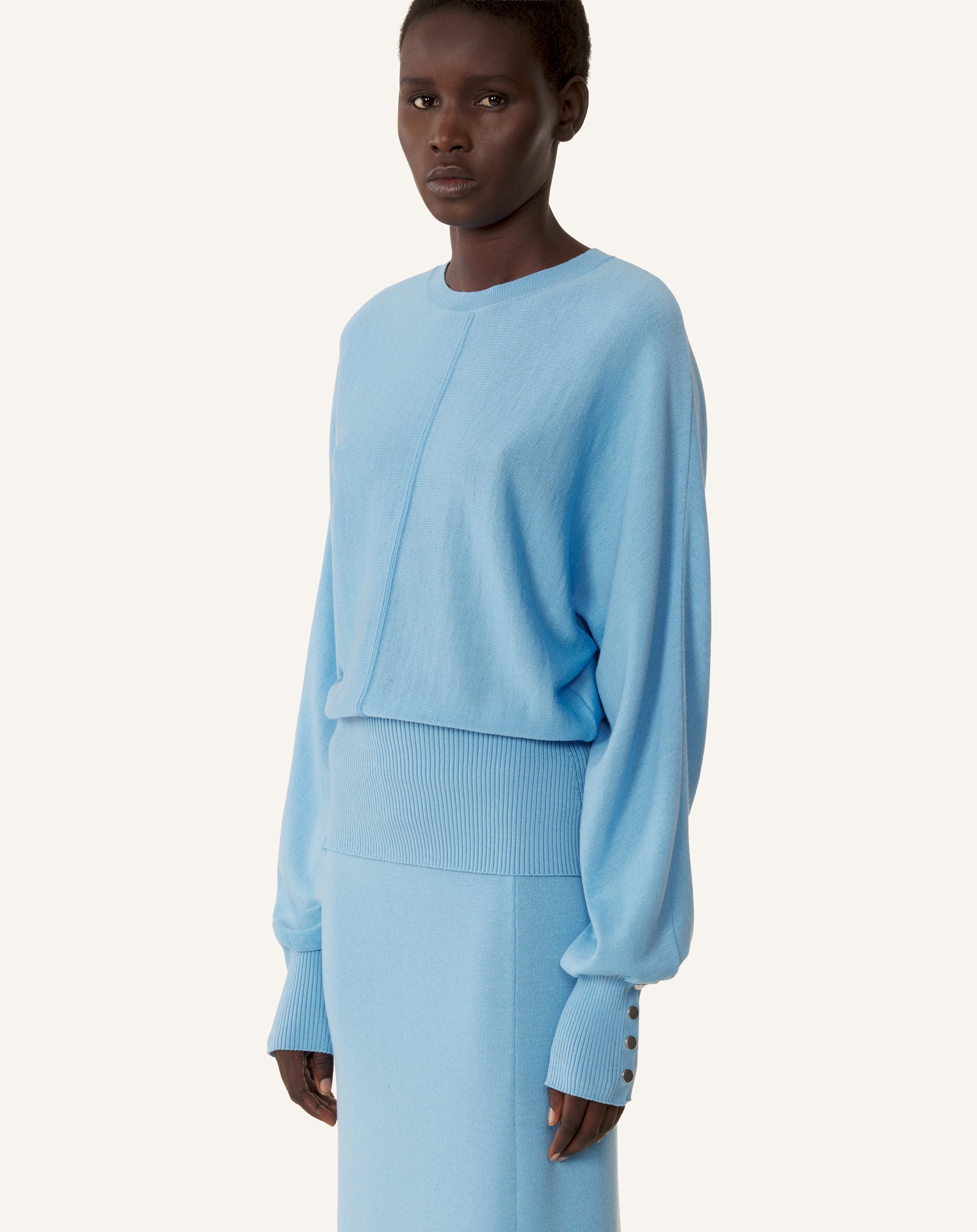 FITTED-WAIST MERINO WOOL SWEATER - Image 3