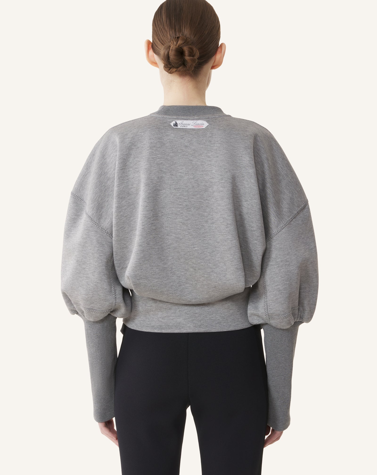 BELTED SWEATSHIRT IN DOUBLE-FACED JERSEY - Image 5