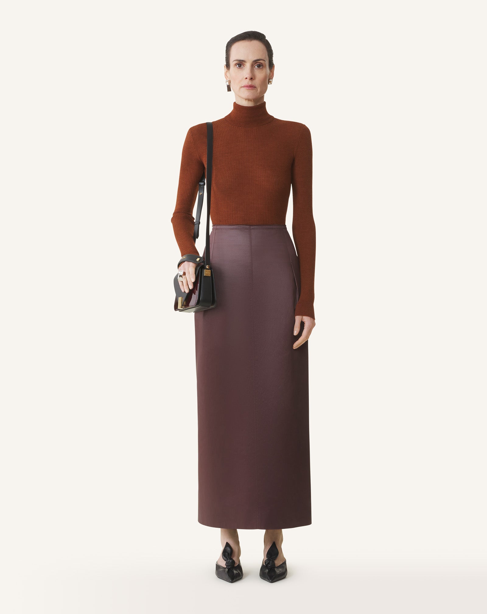 STRAIGHT SKIRT IN COTTON AND VISCOSE - Image 2