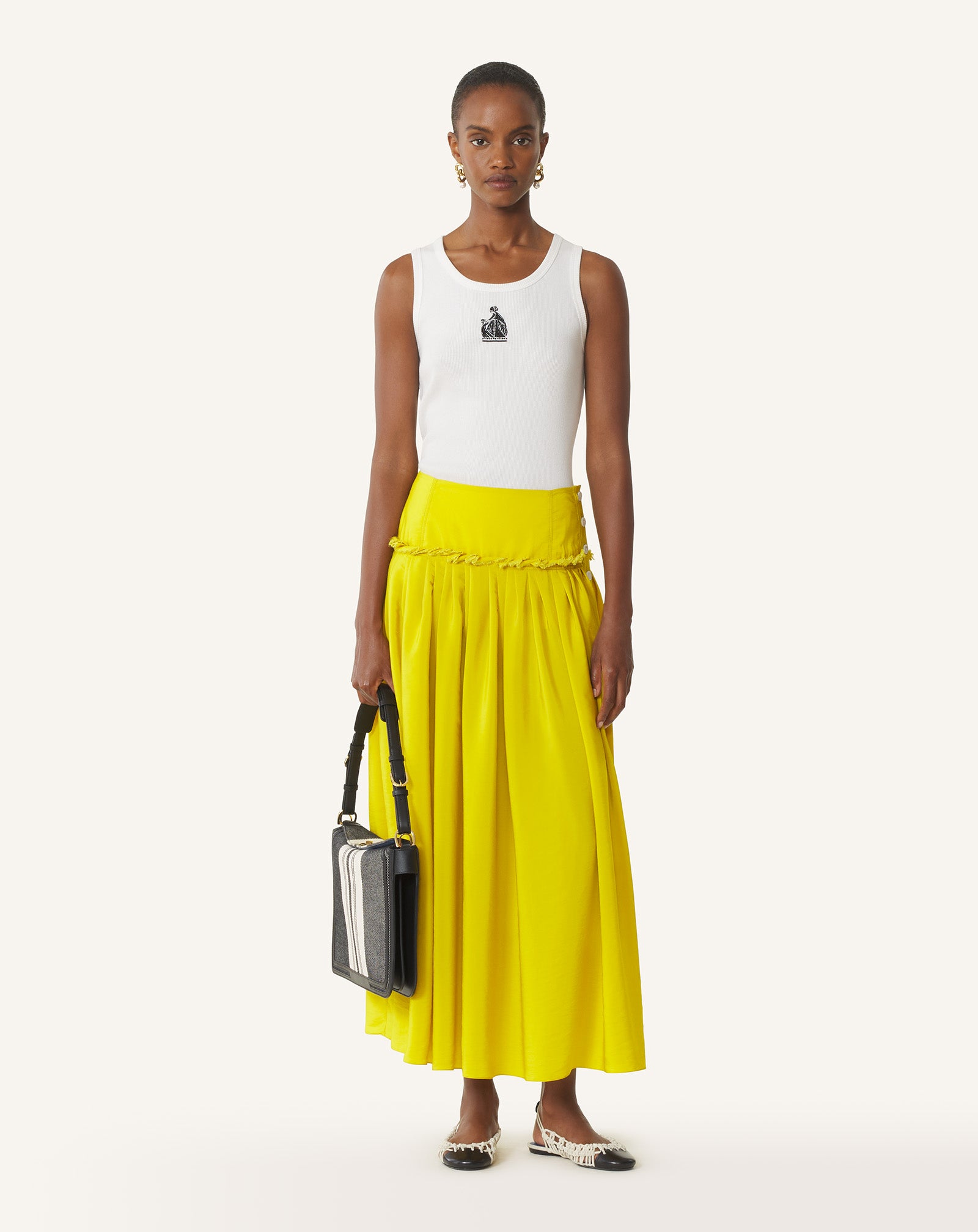 BASQUE SKIRT IN CHARMEUSE - Image 2