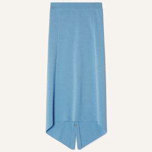 BUTTONED LONG SKIRT IN MERINO WOOL