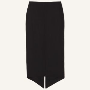 ASYMMETRICAL MIDI SKIRT IN SILK AND VISCOSE