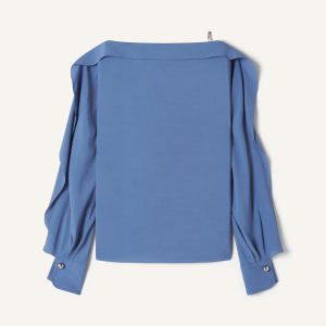 LONG-SLEEVED TOP IN CREPE DE CHINE