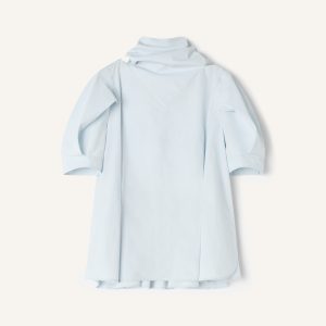 SCARF TOP IN COTTON POPLIN