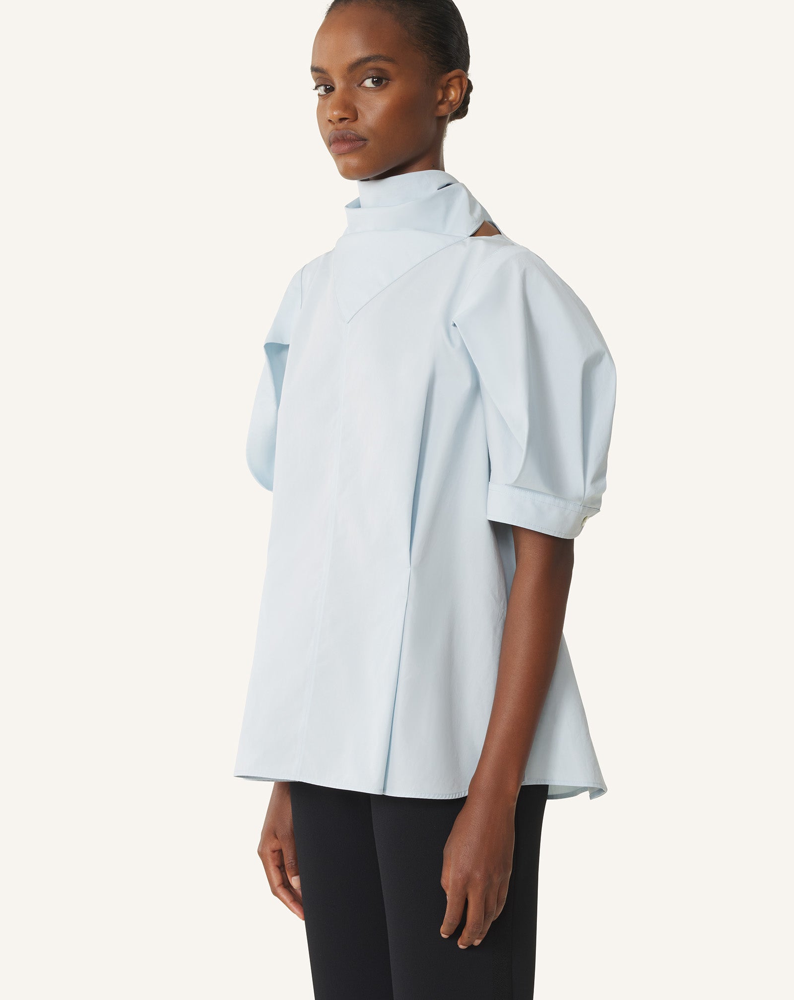 SCARF TOP IN COTTON POPLIN - Image 3