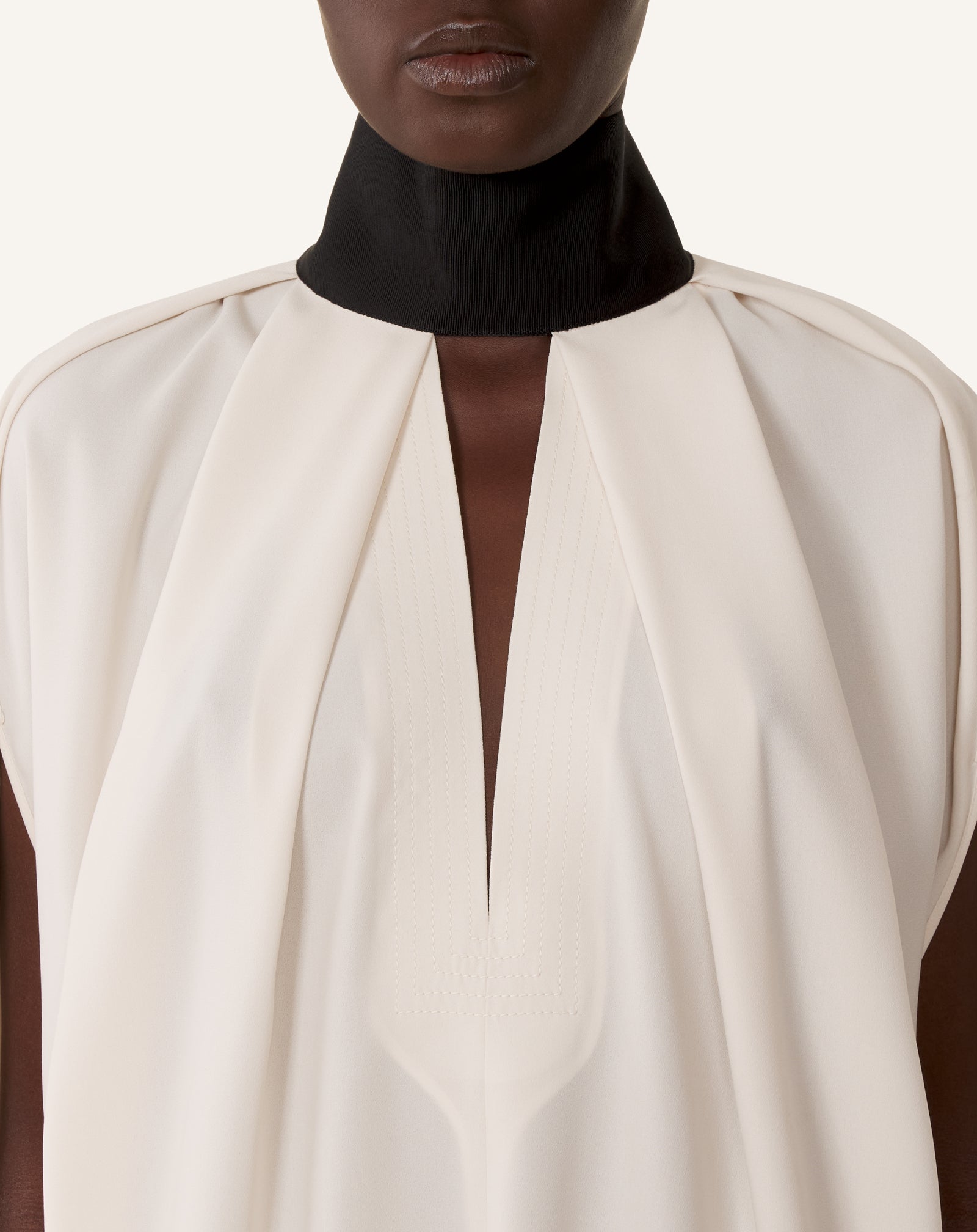 KNOTTED LOOSE-FIT CREPE TOP - Image 5