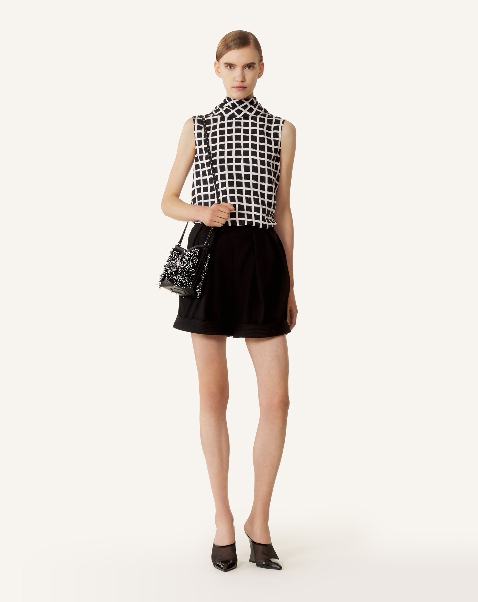 PRINTED SILK SLEEVELESS TOP - Image 3