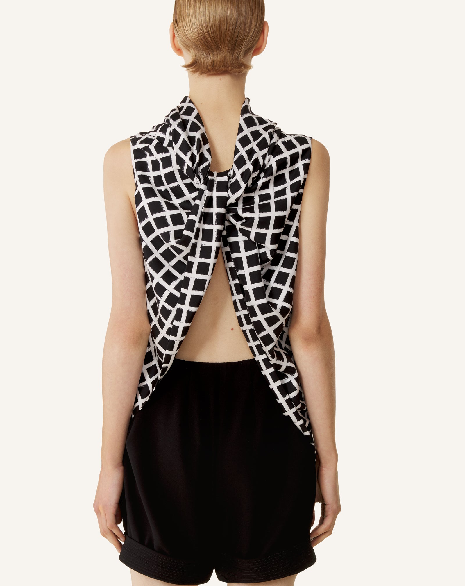 PRINTED SILK SLEEVELESS TOP - Image 2