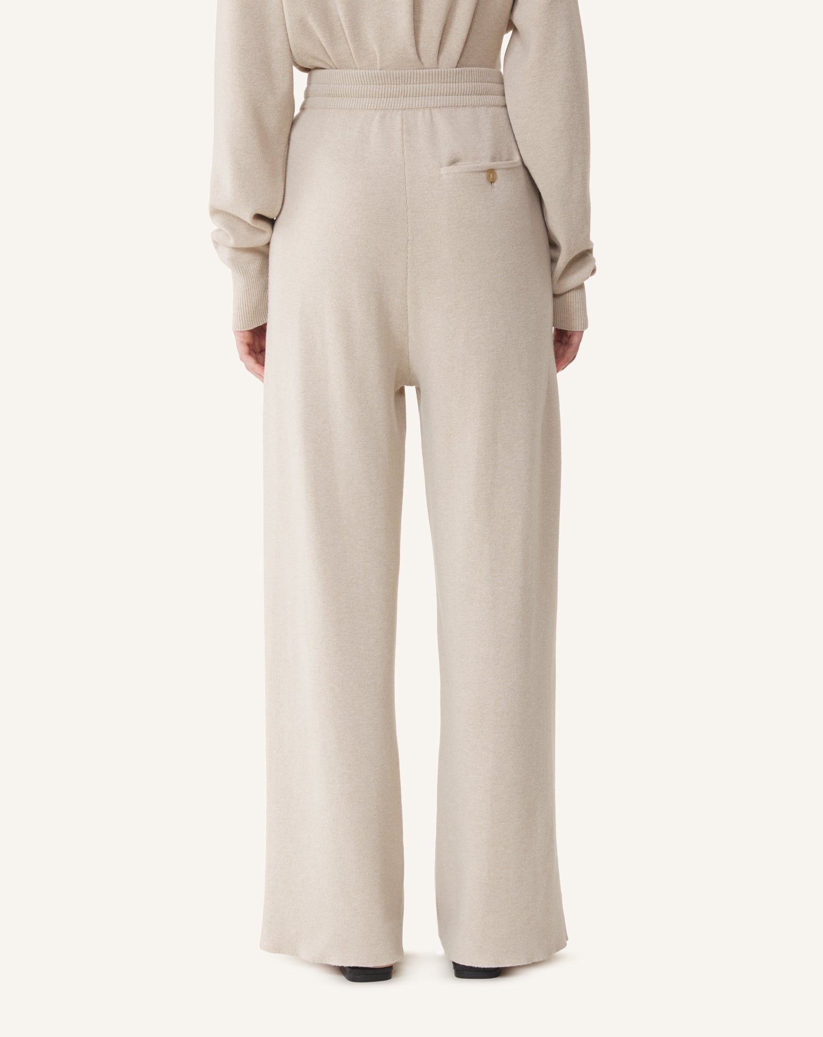 STRAIGHT-LEG PANTS IN WOOL AND CASHMERE - Image 4