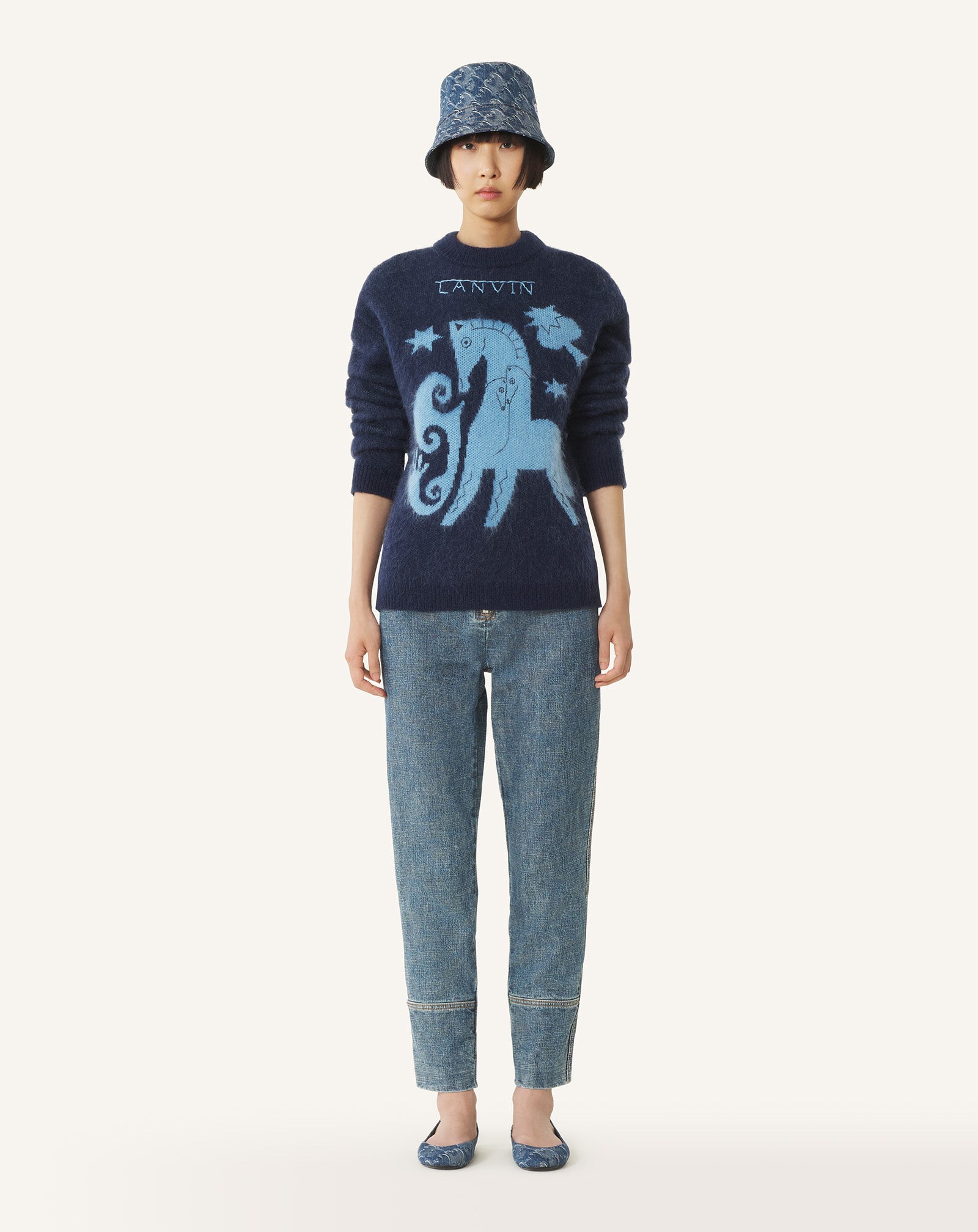 ZIPPED DENIM PANTS - Image 2