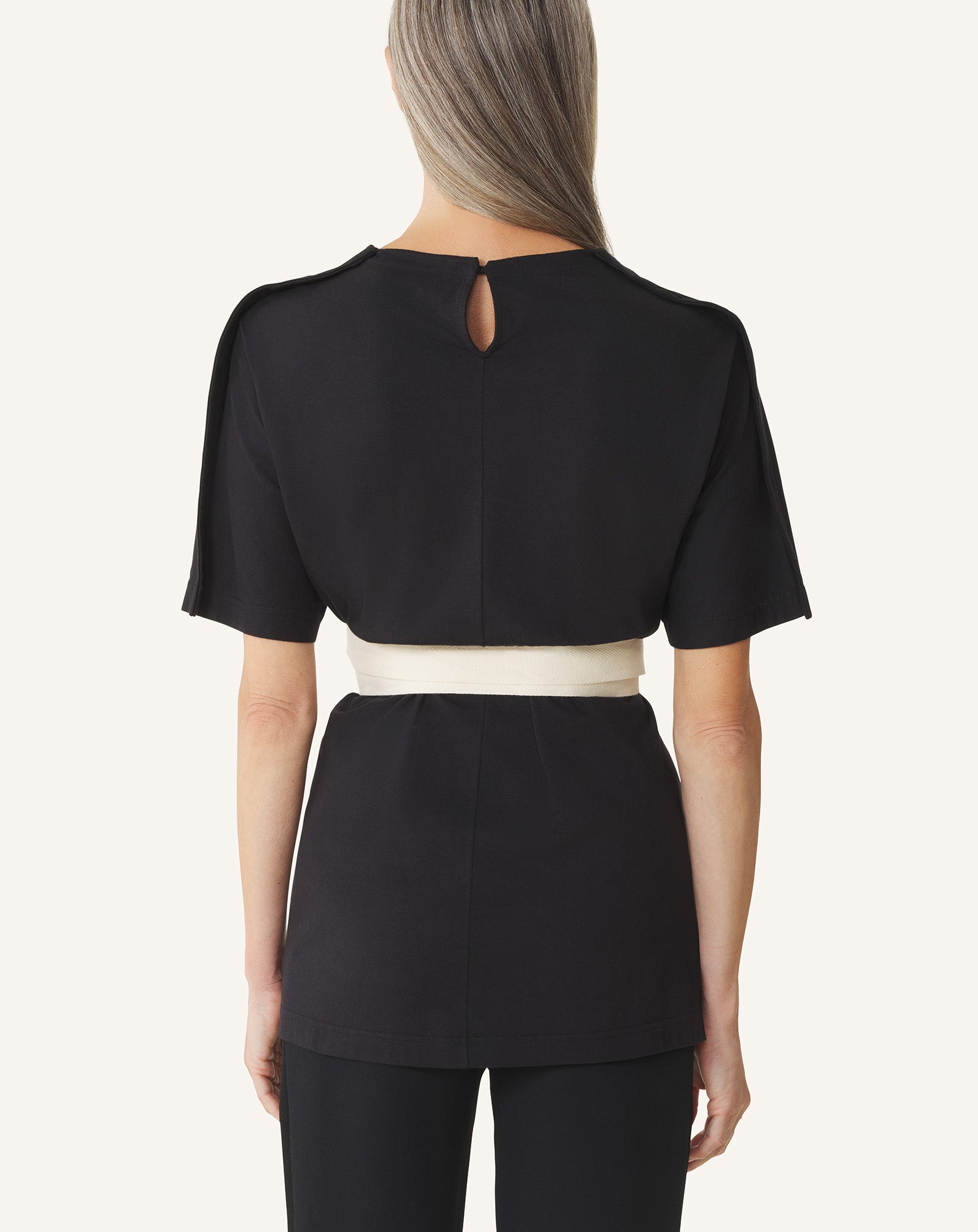 BELTED T-SHIRT IN COTTON AND SILK - Image 4