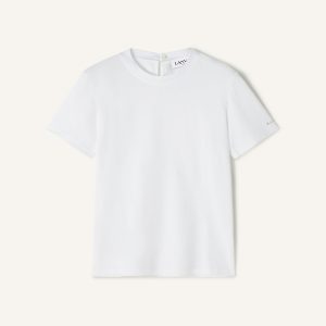 COTTON T-SHIRT WITH RIBBON DETAIL