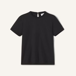 COTTON T-SHIRT WITH RIBBON DETAIL