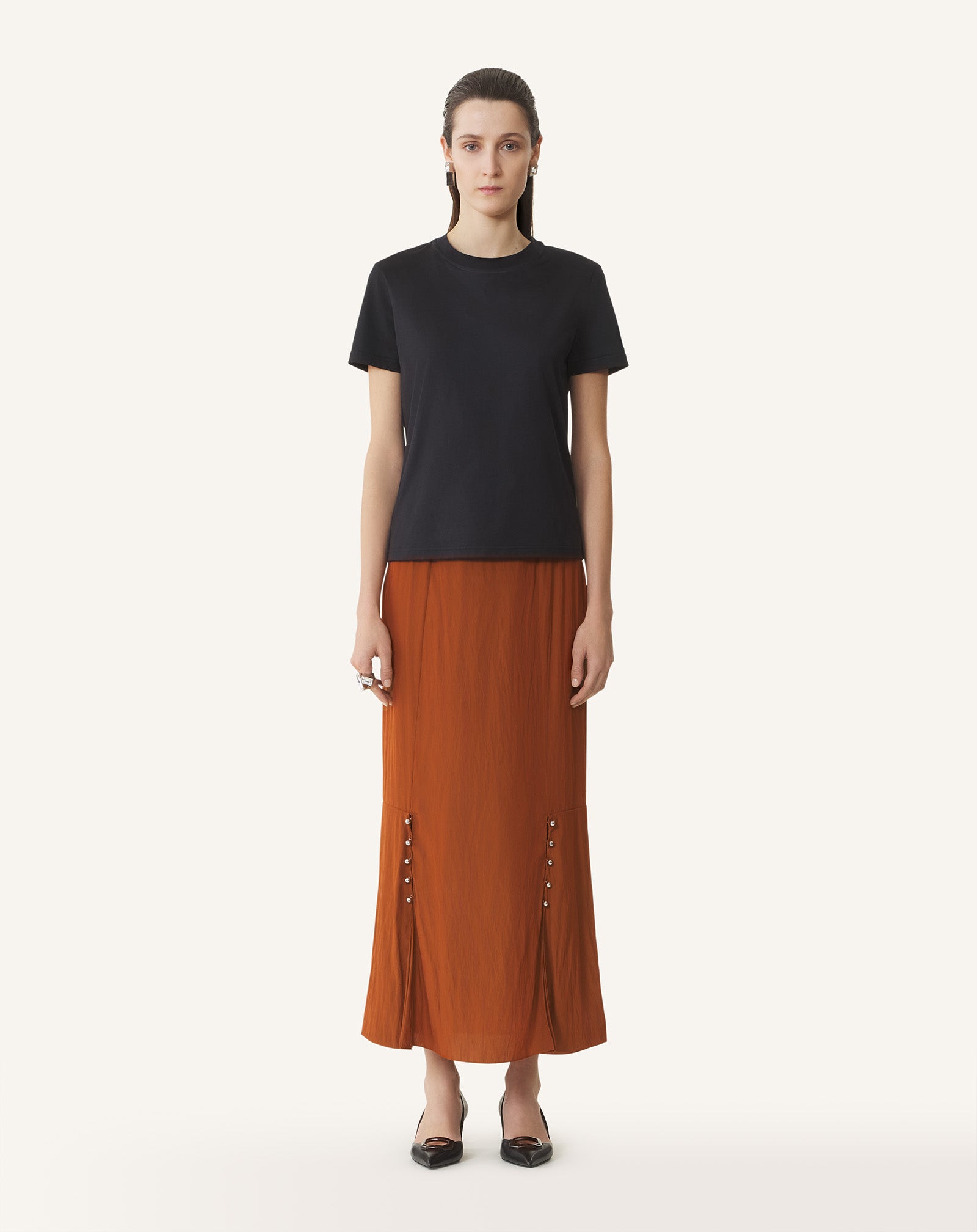 COTTON T-SHIRT WITH RIBBON DETAIL - Image 2