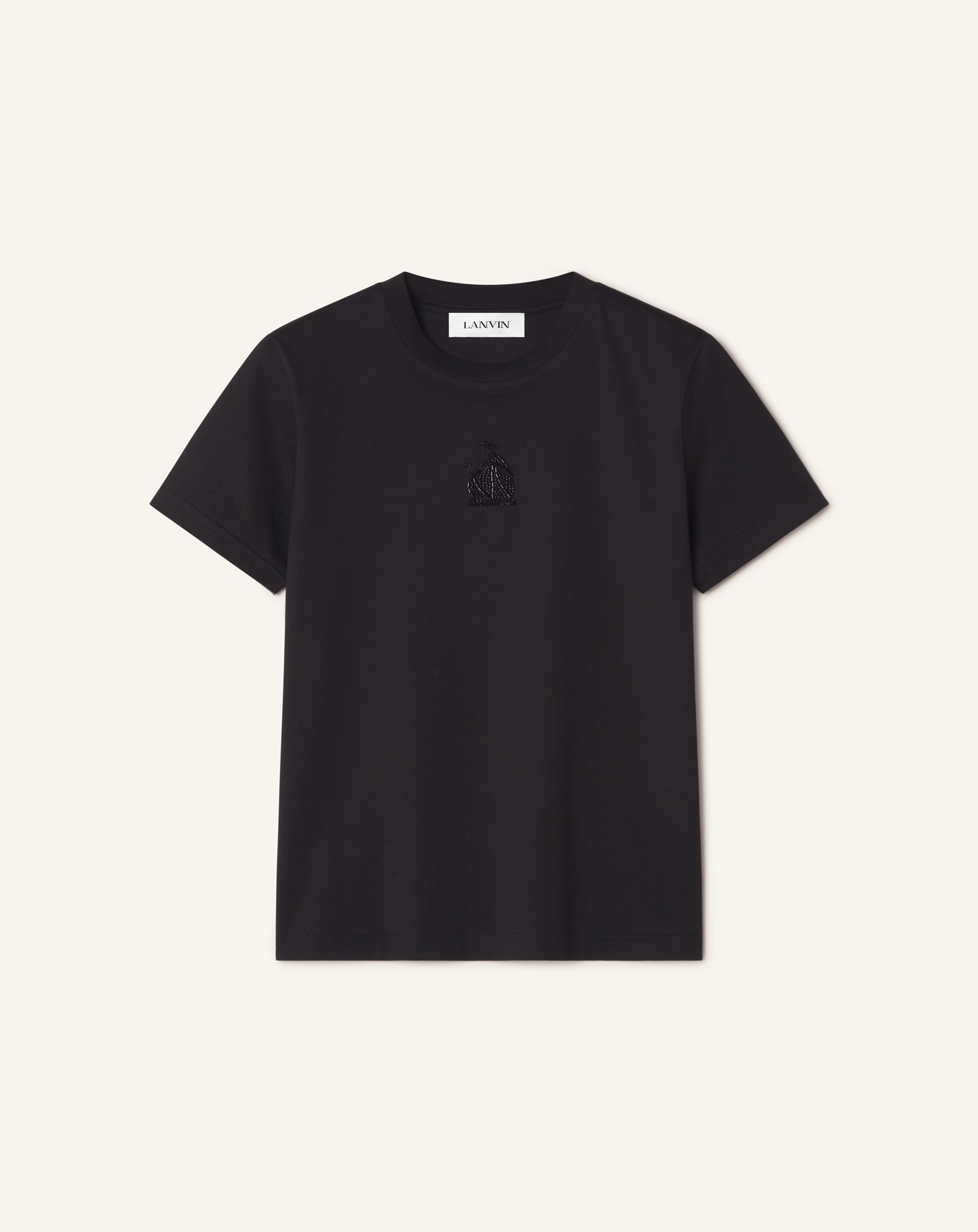 MOTHER AND DAUGHTER EMBROIDERED JERSEY T-SHIRT