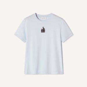 MOTHER AND CHILD EMBROIDERED COTTON JERSEY T-SHIRT