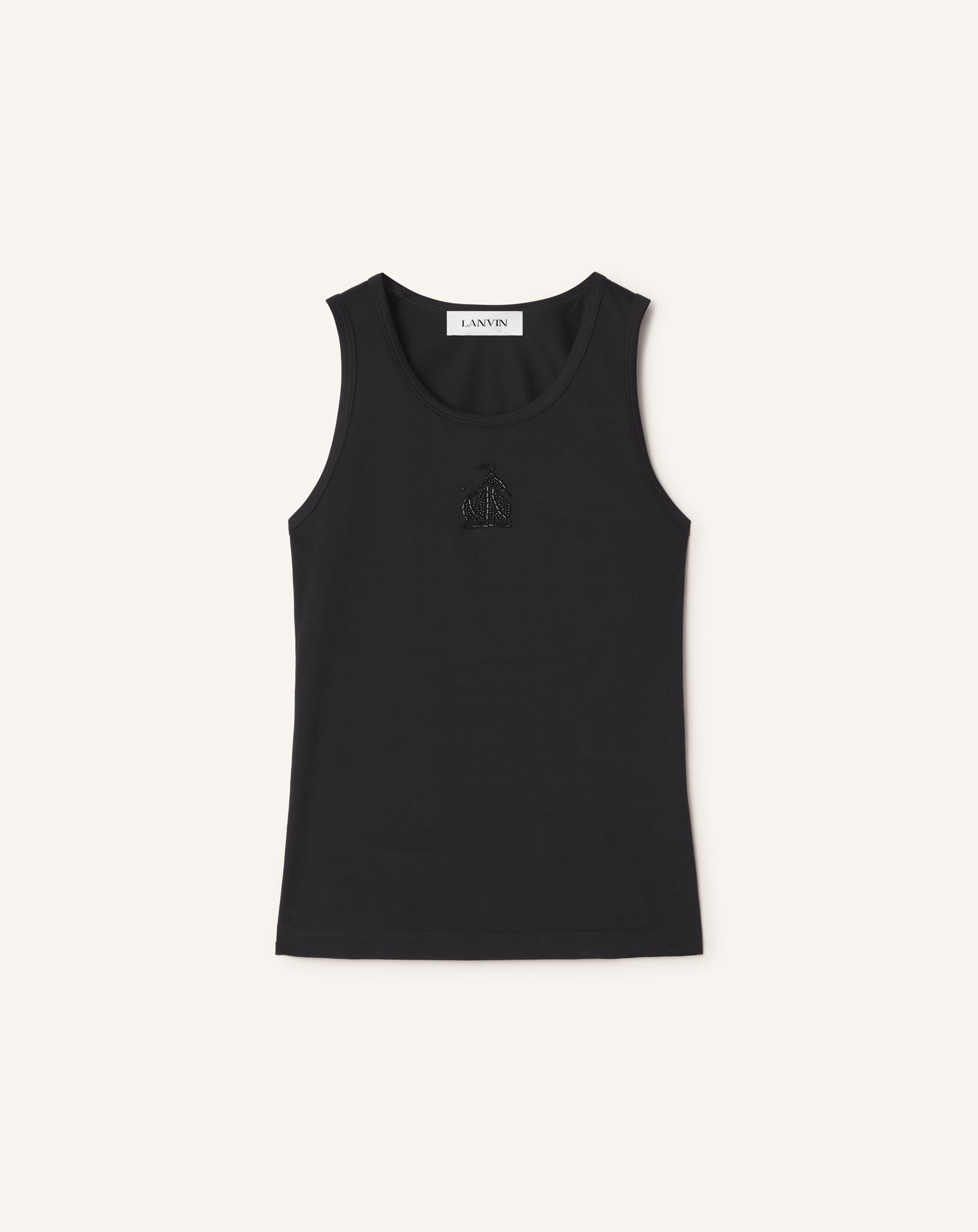 MOTHER AND DAUGHTER EMBROIDERED JERSEY TANK TOP