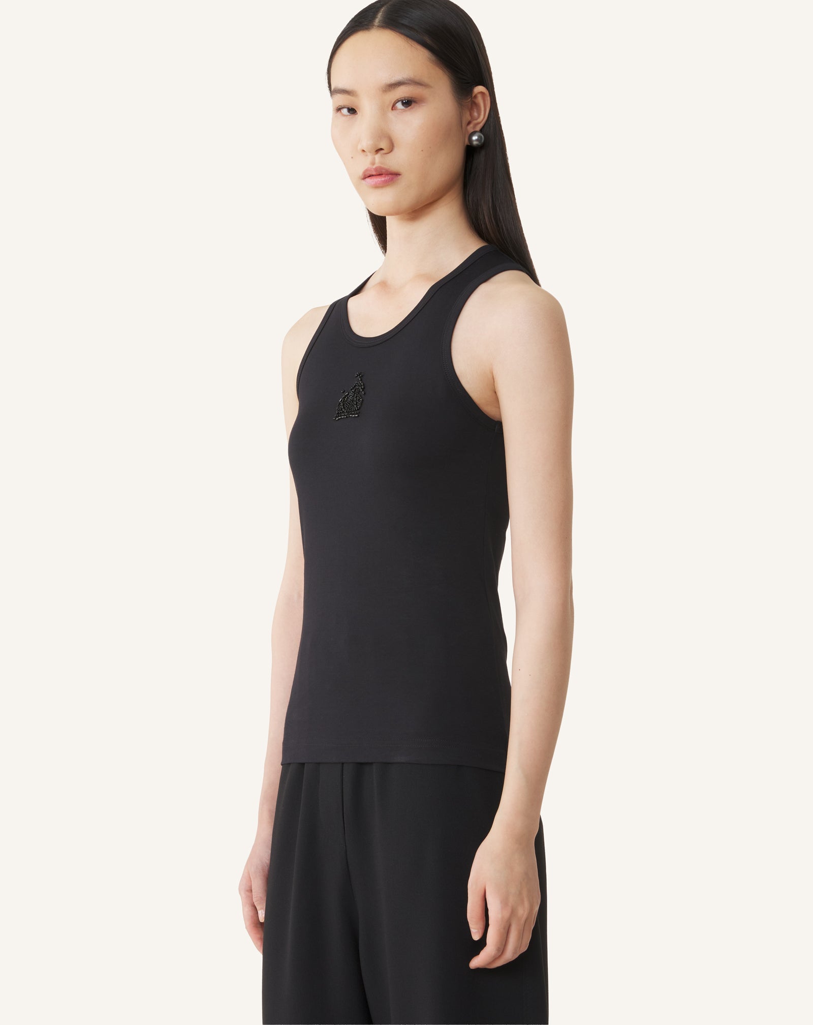 MOTHER AND DAUGHTER EMBROIDERED JERSEY TANK TOP - Image 3