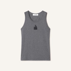 MOTHER AND DAUGHTER EMBROIDERED JERSEY TANK TOP