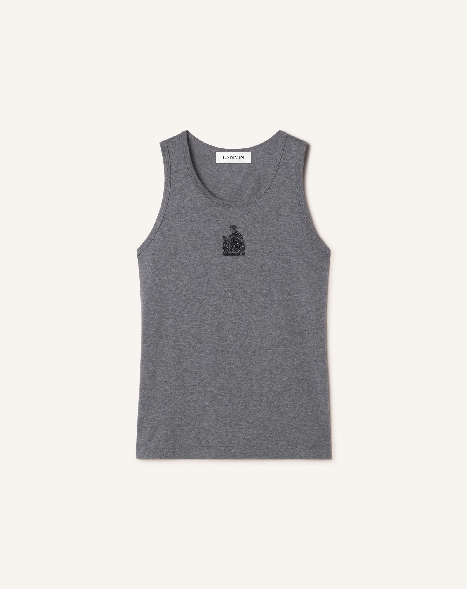 MOTHER AND DAUGHTER EMBROIDERED JERSEY TANK TOP