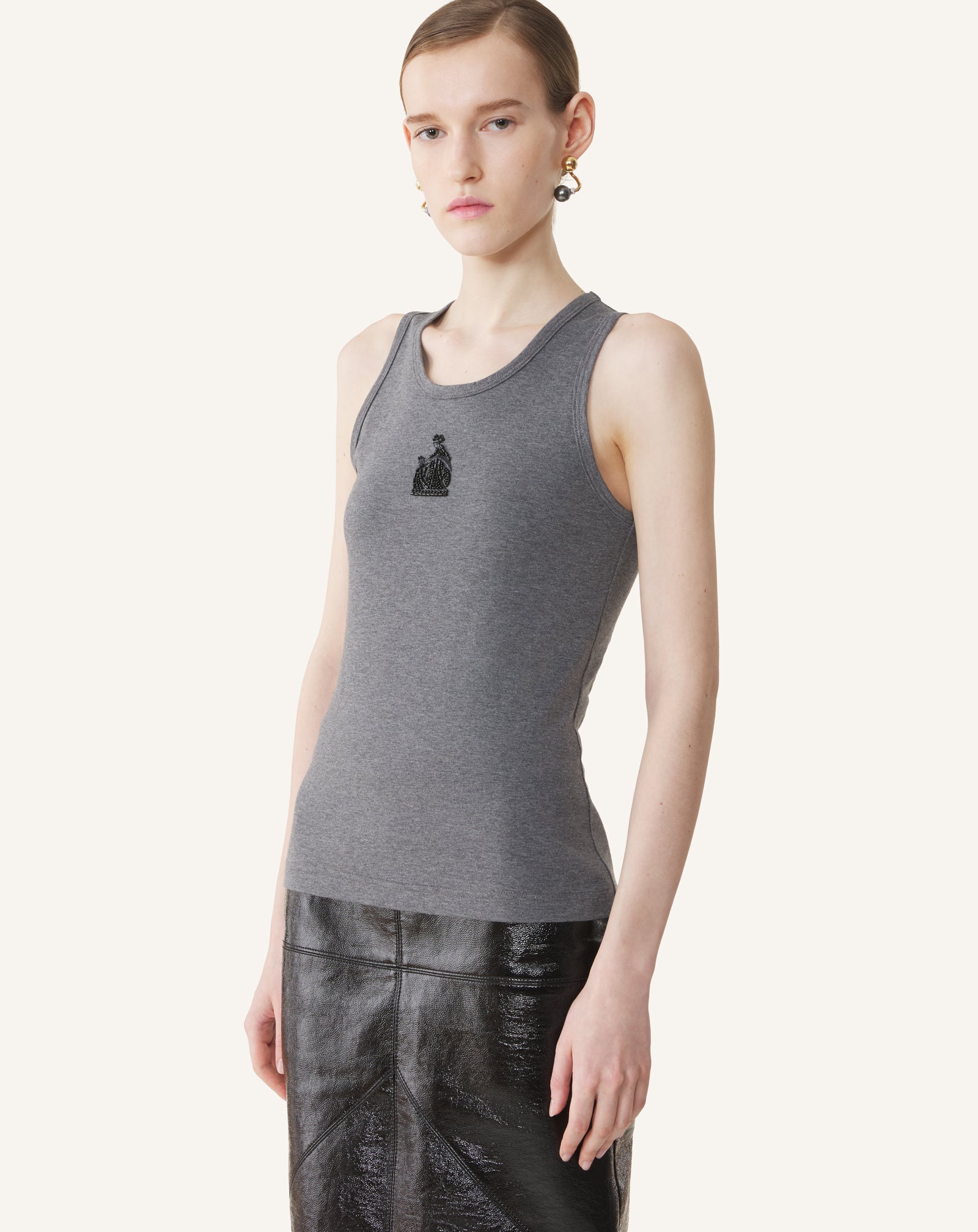 MOTHER AND DAUGHTER EMBROIDERED JERSEY TANK TOP - Image 3