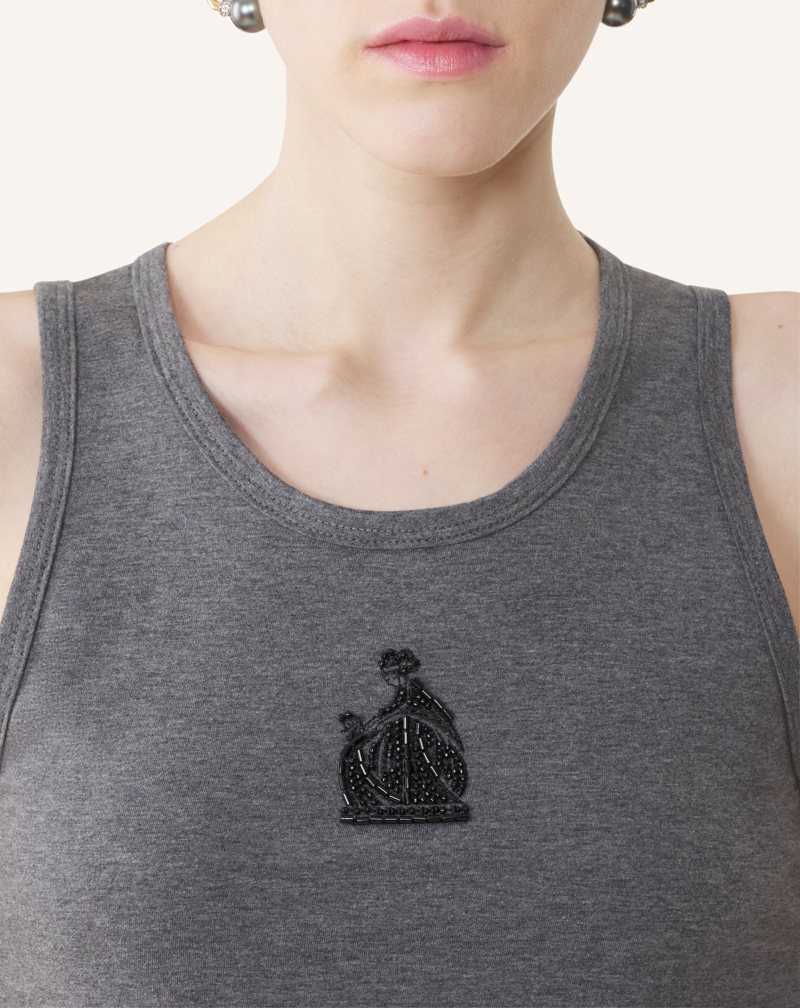 MOTHER AND DAUGHTER EMBROIDERED JERSEY TANK TOP - Image 5